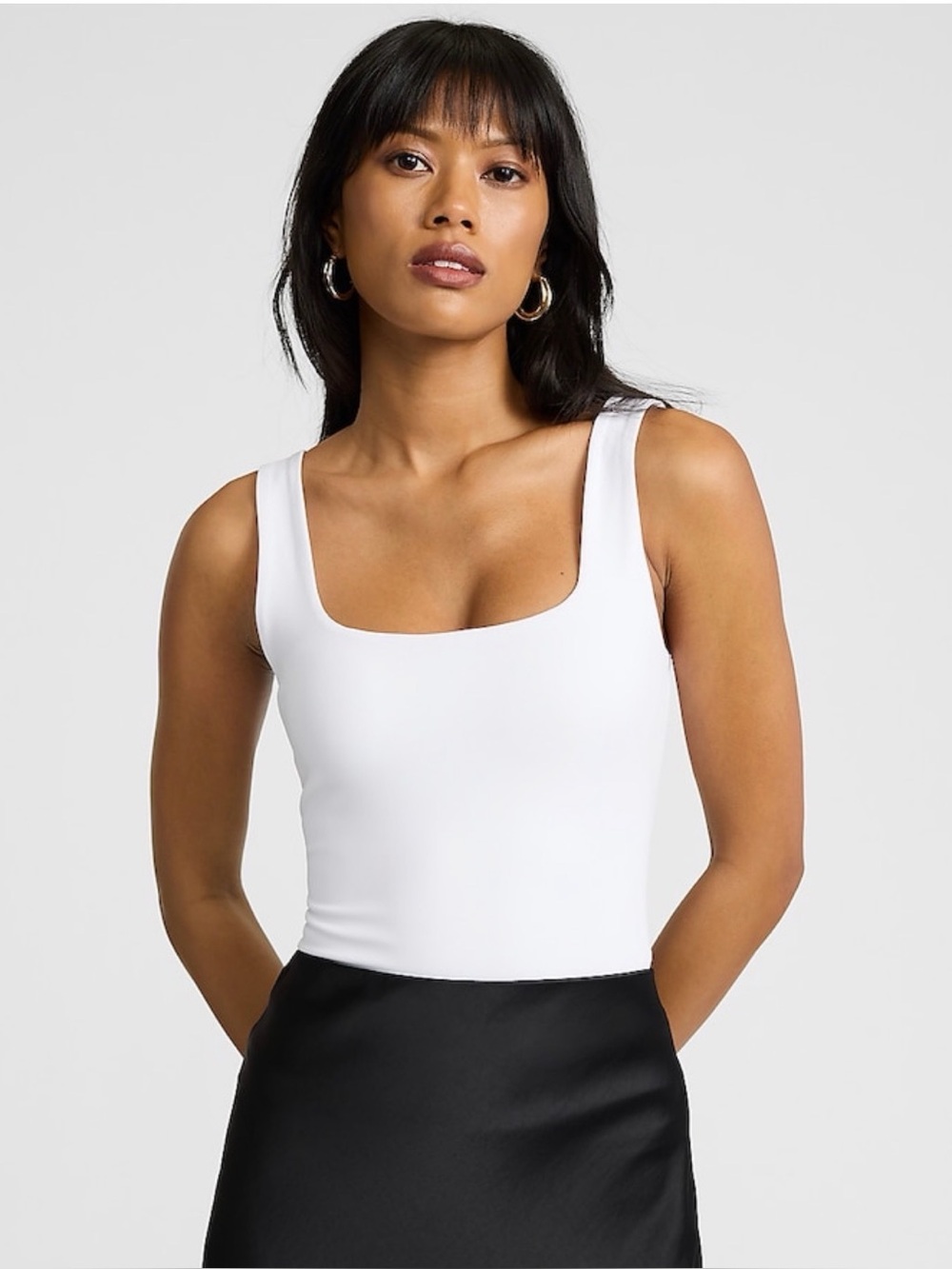 Express Body Contour Compression Square Neck Tank - Picture 1 of 6